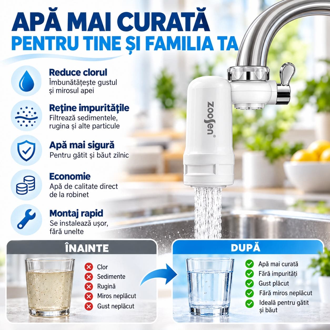 Apă curată, direct de la robinet